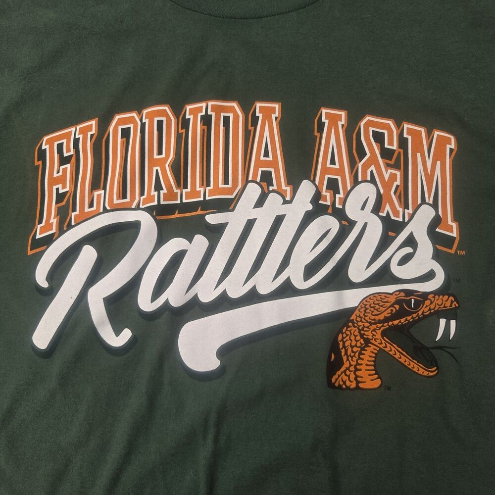 Florida A&M Rattlers T Shirt Mens XL Green Short Sleeve Starter